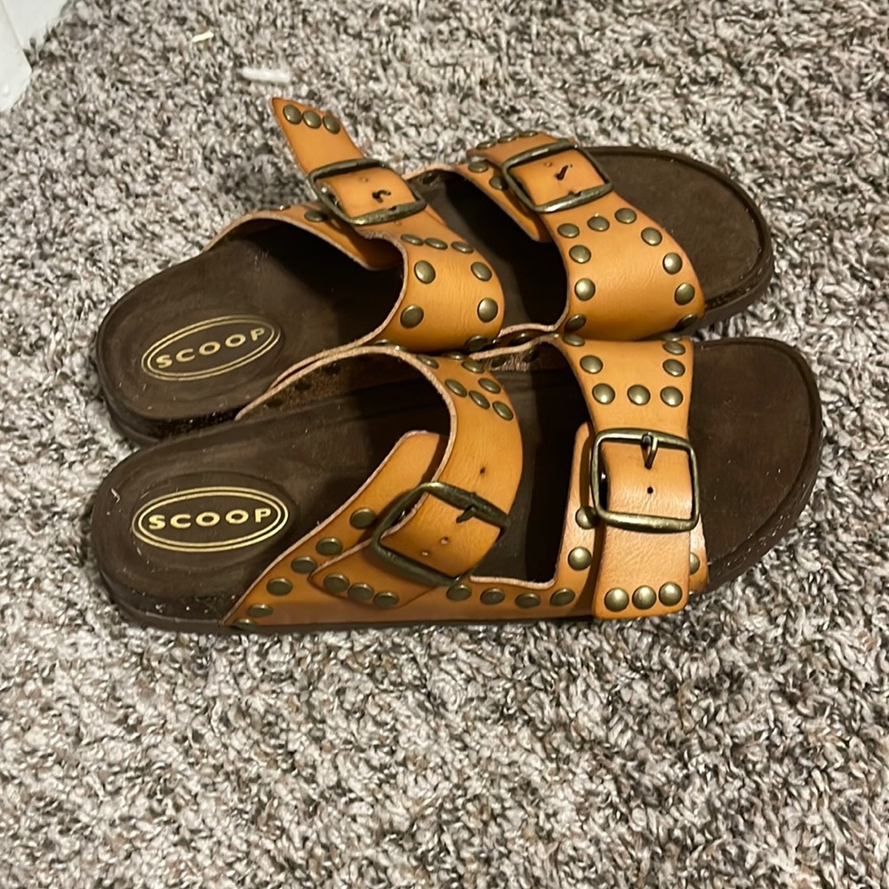 Scoop - footbed style sandal - tan- 8.5